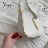 Xajzpa - Burminsa Half Moon Chain Shoulder Bags For Women Winter Trend Fashion Designer Simple
