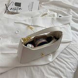 Xajzpa - Burminsa Half Moon Chain Shoulder Bags For Women Winter Trend Fashion Designer Simple
