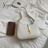 Xajzpa - Burminsa Half Moon Chain Shoulder Bags For Women Winter Trend Fashion Designer Simple