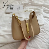 Xajzpa - Burminsa Half Moon Chain Shoulder Bags For Women Winter Trend Fashion Designer Simple