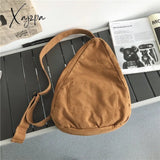 Xajzpa - Canvas Chest Bag Women Shoulder Messenger Unisex Crossbody Muliti Pocket Casual