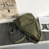 Xajzpa - Canvas Chest Bag Women Shoulder Messenger Unisex Crossbody Muliti Pocket Casual