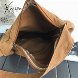 Xajzpa - Canvas Chest Bag Women Shoulder Messenger Unisex Crossbody Muliti Pocket Casual