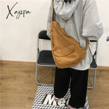 Xajzpa - Canvas Chest Bag Women Shoulder Messenger Unisex Crossbody Muliti Pocket Casual