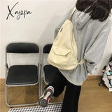 Xajzpa - Canvas Chest Bag Women Shoulder Messenger Unisex Crossbody Muliti Pocket Casual