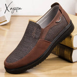 Xajzpa - Canvas Shoes Men Classic Loafers Casual Breathable Walking Flat Sneakers Plus Size