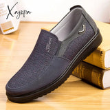 Xajzpa - Canvas Shoes Men Classic Loafers Casual Breathable Walking Flat Sneakers Plus Size Gray /