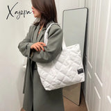 Xajzpa - Canvas Shopper Shoulder Bag For Women Soft Cotton Capacity Shopping Bags Fashion Female