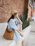 Xajzpa - Canvas Shoulder Bag For Women Hobos Small Messenger Crossbody Casual Korean Style Handbag