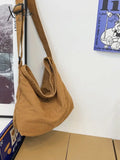 Xajzpa - Canvas Shoulder Bag For Women Hobos Small Messenger Crossbody Casual Korean Style Handbag