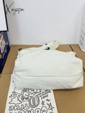 Xajzpa - Canvas Shoulder Bag For Women Hobos Small Messenger Crossbody Casual Korean Style Handbag