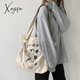 Xajzpa - Canvas Tote Bag For Women Designer Handbag Brand Lady’s Shopper Japanese Style Retro