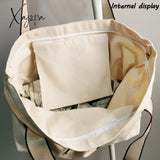 Xajzpa - Canvas Tote Bag For Women Designer Handbag Brand Lady’s Shopper Japanese Style Retro