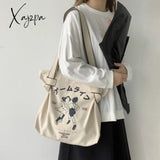 Xajzpa - Canvas Tote Bag For Women Designer Handbag Brand Lady’s Shopper Japanese Style Retro