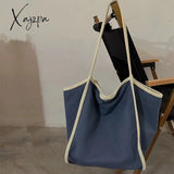Xajzpa - Canvas Tote Bag For Women Designer Handbag Internal Pocket With Magnetic Buckle Commuter