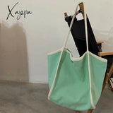 Xajzpa - Canvas Tote Bag For Women Designer Handbag Internal Pocket With Magnetic Buckle Commuter