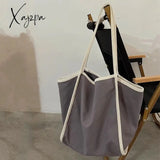 Xajzpa - Canvas Tote Bag For Women Designer Handbag Internal Pocket With Magnetic Buckle Commuter