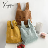 Xajzpa - Canvas Tote Bags For Women Corduroy Large Ladies Cotton Cloth Handbag Cartoon Print Female