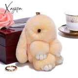 Xajzpa - Car Keychain Accessories Lovers Rabbit Bags Hangings Female Genuine Imitate Bunny Fur