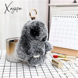 Xajzpa - Car Keychain Accessories Lovers Rabbit Bags Hangings Female Genuine Imitate Bunny Fur