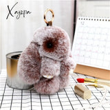 Xajzpa - Car Keychain Accessories Lovers Rabbit Bags Hangings Female Genuine Imitate Bunny Fur