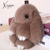 Xajzpa - Car Keychain Accessories Lovers Rabbit Bags Hangings Female Genuine Imitate Bunny Fur