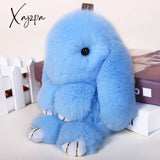 Xajzpa - Car Keychain Accessories Lovers Rabbit Bags Hangings Female Genuine Imitate Bunny Fur