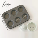 Xajzpa - Carbon Steel Flower Lace Bakeware Mold Fruit Egg Tart Glutinous Rice Boat Pie Cake Dessert