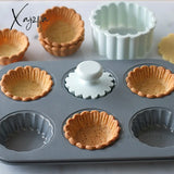 Xajzpa - Carbon Steel Flower Lace Bakeware Mold Fruit Egg Tart Glutinous Rice Boat Pie Cake Dessert