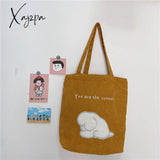 Xajzpa - Cartoon Shoulder Bag Women Canvas Large Capacity Cute Shopper Bags Girls Ins Fashion