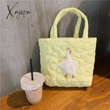 Xajzpa - Cartoon Shoulder Bag Women Canvas Large Capacity Cute Shopper Bags Girls Ins Fashion