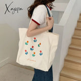 Xajzpa - Cartoon Shoulder Bag Women Canvas Large Capacity Cute Shopper Bags Girls Ins Fashion