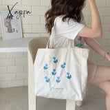 Xajzpa - Cartoon Shoulder Bag Women Canvas Large Capacity Cute Shopper Bags Girls Ins Fashion