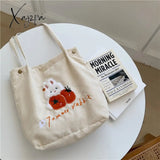 Xajzpa - Cartoon Shoulder Bag Women Canvas Large Capacity Cute Shopper Bags Girls Ins Fashion