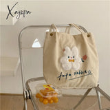 Xajzpa - Cartoon Shoulder Bag Women Canvas Large Capacity Cute Shopper Bags Girls Ins Fashion