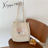 Xajzpa - Cartoon Shoulder Bag Women Canvas Large Capacity Cute Shopper Bags Girls Ins Fashion