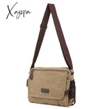 Xajzpa - Casual Canvas Men Small Shoulder Bag Vintage Satchel Retro Crossbody Sling For Leisure