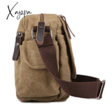 Xajzpa - Casual Canvas Men Small Shoulder Bag Vintage Satchel Retro Crossbody Sling For Leisure