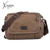 Xajzpa - Casual Canvas Men Small Shoulder Bag Vintage Satchel Retro Crossbody Sling For Leisure