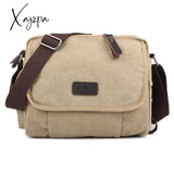 Xajzpa - Casual Canvas Men Small Shoulder Bag Vintage Satchel Retro Crossbody Sling For Leisure