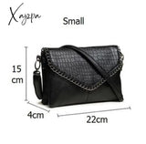 Xajzpa - Casual Crossbody Bag Female Messenger Bags Black Pu Leather Women’s Shoulder Chain Women