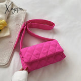 Xajzpa - Casual Lingge Quilted Women Shoulder Bags Designer Nylon Padded Crossbody Bag Down Cotton