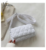 Xajzpa - Casual Lingge Quilted Women Shoulder Bags Designer Nylon Padded Crossbody Bag Down Cotton