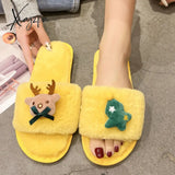 Xajzpa - Casual Living Patchwork Round Keep Warm Comfortable Shoes Yellow Style 6 /