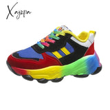 Xajzpa - Casual Patchwork Round Comfortable Sport Shoes Blue / 35