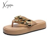 Xajzpa - Casual Patchwork Solid Color Round Comfortable Shoes Khaki A / 35