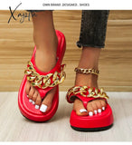 Xajzpa - Casual Patchwork Solid Color Round Comfortable Shoes Red A / 35