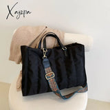 Xajzpa - Casual Quilted Padded Tote Bag Designer Women Handbags Nylon Down Cotton Shoulder