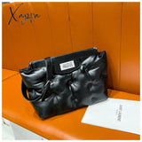 Xajzpa - Casual Space Padded Pillow Bag Designer Women Shoulder Bags Luxury Soft Pu Leather