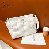 Xajzpa - Casual Space Padded Pillow Bag Designer Women Shoulder Bags Luxury Soft Pu Leather